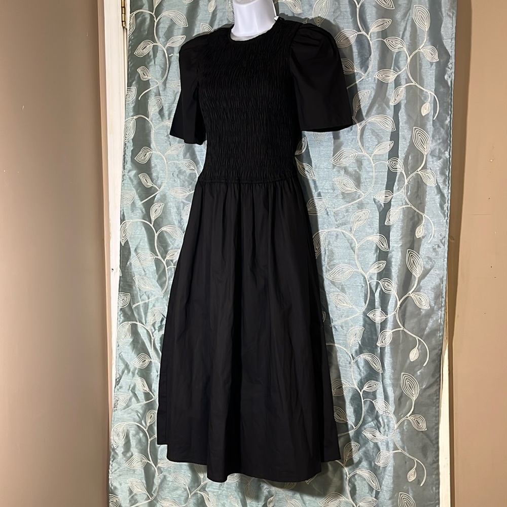 Greylin Black Dress. Long. Sz XS short sleeve